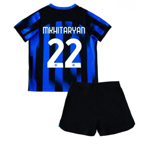 Inter Milan Henrikh Mkhitaryan #22 Domaci Dres za djecu 2023-24 Kratak Rukav (+ Kratke hlače)